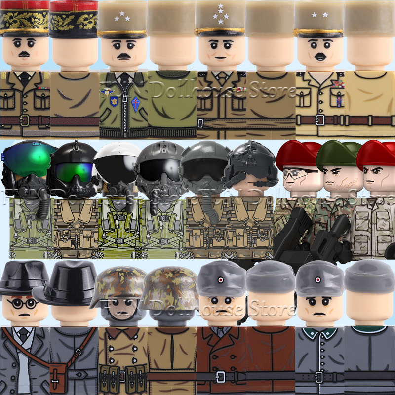 Lego Minifigure Holder - Modern Military US Soldier Action Figures