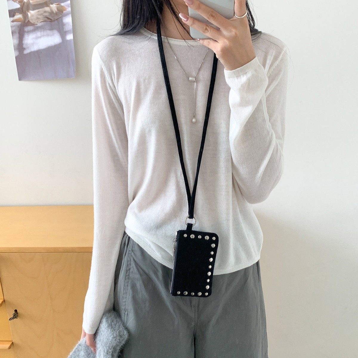 NEW Studded Shoulder Bag Mini  - Card Top Loader 评论和价格