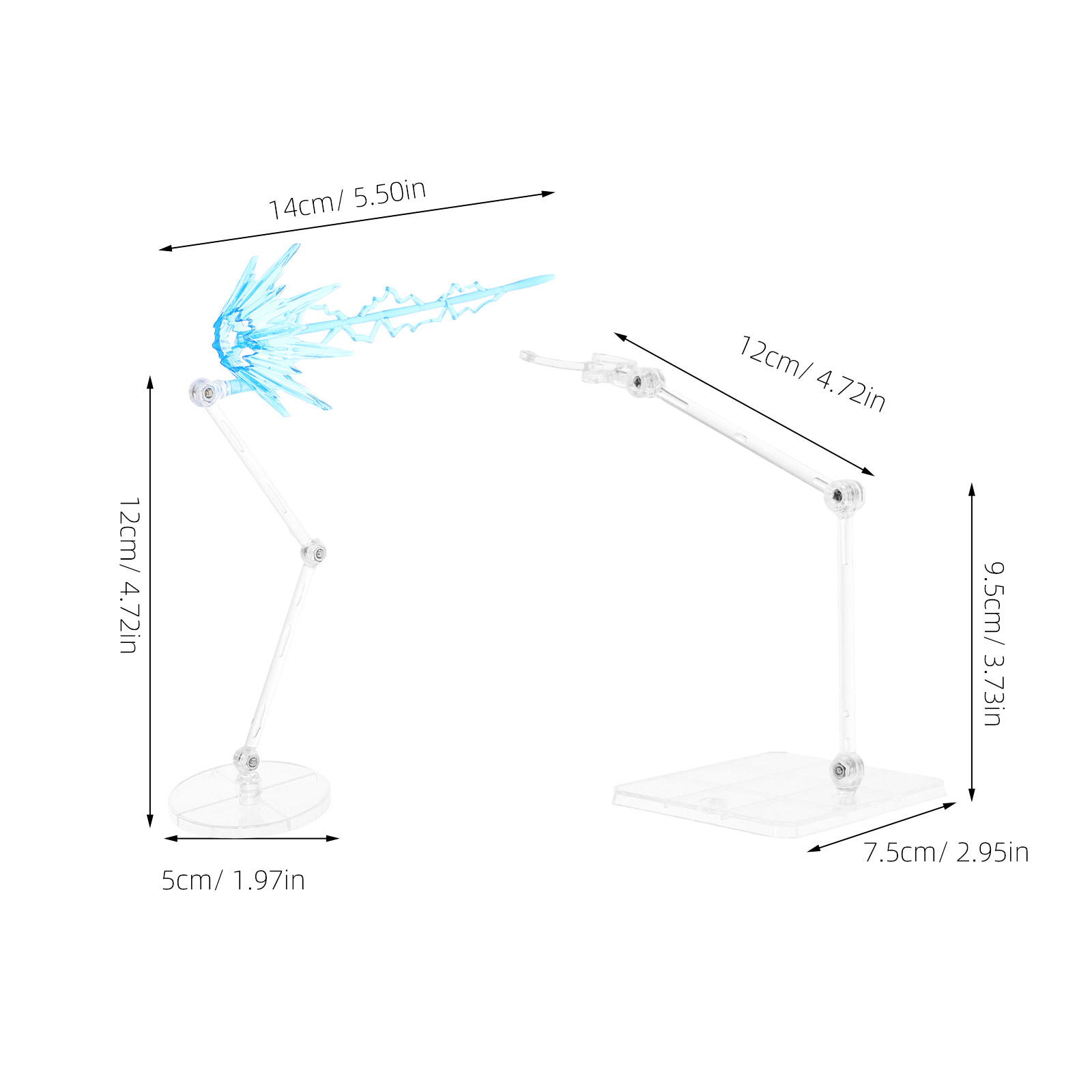 1Set Clear Adjustable Action F - Action Figure Stand 评论和价格